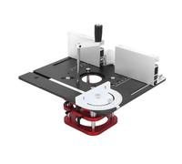 Acouto Router Table Lifting System Base 51mm Stroke Metal Manual Router Base for 64 to 66mm Diameter Motor Engraving Slotting Machines Accessory This Ideal Ki Table