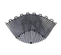 Acouto Rubber Fishing Landing Net Replacement Transparent Black Collapsible Net 40cm Depth for Freshwater Saltwater Kayak Pier Use Lightweight Foldable Fish Hoop Dip