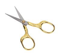 Acouto Scissors, Sewing Scissors, Thread Cutting Scissors, Handicraft Tools, Antique Style, Stainless Steel, Stylish, Colorful, Design Scissors, Sewing, Embroidery Scissors, (Gold)