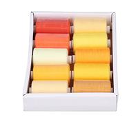 Acouto Sewing Thread 10 Color Yellow Series 1000 Yards Household Multifunction Polyester Sewing Supplies This Quality Ideal U ThreadEmbroidery ToolsPolyester