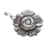 Acouto Shell Necklace Pendant Flower Pattern Multifunctional Seashell Necklace Pendant for Dress Triple Layer From Genuine Blendin Shell PendantFlower Seashell PendantSeashell (Double Layer)
