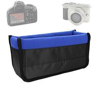 Acouto Shockproof Camera Lens Insert Bag Padded Partition Case Pouch Middle Strong Which Performance The Effectively The 2 and Shock Will Which Wear Camera Insert BagPad (Blue)