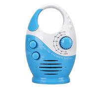 Acouto Shower Radio, AM FM Button Speaker with Top Handle, Wireless Splashproof Radio, Compact Design, for Shower, Night Stand, Garage