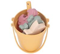 Acouto Silicone Beach Bucket Toy Set Interactive Lightweight Portable Kids Beach Toys Set for Summer Yellow Silicone Bucket SetSilicone Be You relax. (Yellow)