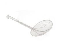 Acouto Skimmer Spoon Handle Stainless Steel Fine Mesh Wire Strainer Ladle with Hook for Cooking Frying 20cm / 7.9in Heat to Premium The Spoon Made Material Steel Sturdy Easy Service (20CM)