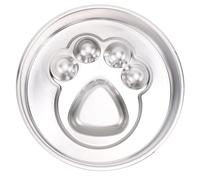 Acouto Slow Food Maker Feeder Dog Bowl with Non-Slip Bottom, Double-Sided Design for Wet and Dry Food, Anti-Choking Pet Dish Stainless Steel Slow Pet Bowl (Claw Pattern)