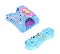 Acouto Small Pet Harness Set, Adjustable Soft Breathable Harness with Cartoon Glitter Bows for Rabbit Kitten Ferret Puppy Hamster Small Pet Animals Bunny and Leash Bunny (M)