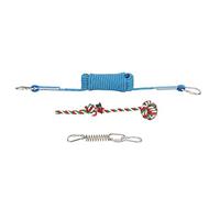 Acouto Spring Pole Dog Rope Toys 32 8ft Stainless Steel Height Duty Builder Interactive Tether Tug Toy Dogs to Pull the Bun Bungee Dog ToySpring Pole Rope ToysDog Tree Tug ToyDog