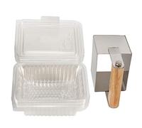 Acouto Stainless Steel Comb Honey Cutter Scraper for Neat Shapes Cutting Tools Beekeeping Accessory for Professional Beekeepers with Plastic Box