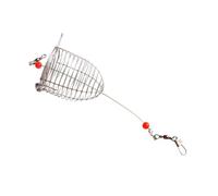 Acouto Stainless Steel Fishing Trap Basket Fishing Bait Cages Lure Cage Tackle Accessories Which for the Control of Equipped Spring Easy the Two Are At Trap