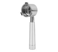 Acouto Stainless Steel Nude Bottomless Port Filter for 9 Series 9335 9155 9355 9665, Dishwasher Safe Coffee Handle for DIY Coffee Lovers (Silver)
