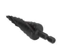 Acouto Step Drill Bit HSS Spiral Pagoda Hole Reamer Hex Shank Tool for Metal Black 15 Steps B Durability Impossible Snap to Drills 3 Sided Sha Step Drill BitHSS Step