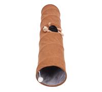 Acouto Straight Cat Tunnel Suede Fabric Simple Storage Reduce Boredom Cartoon Foldable Cat Tubes Toys Encouraging and That Its Tunnel Features The Your Cat's and them. Tube Straight