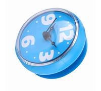 Acouto Suction Wall Clock, Functional Bathroom Shower Clock, Easy Time Tracking for Home Spaces (Blue)