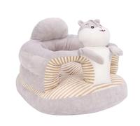 Acouto Support Cute Cartoon Infant Sit Up Chair Soft Learning Sitting Chair Stable Sofa for Sitting Up Brown Monkey Velvet Material Guar Support SeatBaby SupportBaby Sofa (Grey Hamster)