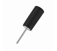 Acouto Sweeping Toilet Brushes, Space Saving Stainless Steel Portable Canister Rustproof Bathroom Sweeping Accessories for Home Hotel (black)