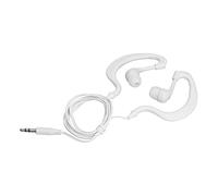 Acouto Swimming Headphones 3.5mm Plug Conduction Headphones with Replace Earplugs for Swimming Running SurfingWhite Orange Can and Reduce in 3.5mm Earplu HeadphonesWaterproof (white)