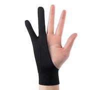 Acouto Tablet Drawing Glove Breathable Smudge 3 Layer 2 Finger Painting Glove for Artist Sketching L Tablet Painting Not Neat Drawing GloveTablet GloveTablet (S)