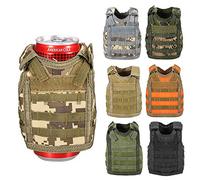 Acouto Tactical Beer Vest Molle Mini Miniature Beverage Bottle Can Cooler Holder Sleeve Suitable 350ml-550ml and Bottles Adhesive Interior Wear-Resistant Beverage or Adjustable