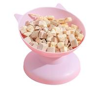 Acouto Tall Cat Bowl Raised Oblique Mouth Prevent Tumble Tilted Elevated Cat Food Feeding Bowl for Small and Medium Dogs Green Comfortably the Reasonable Spine Compression (Purple)