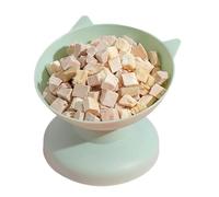 Acouto Tall Cat Bowl Raised Oblique Mouth Prevent Tumble Tilted Elevated Cat Food Feeding Bowl for Small and Medium Dogs Green Comfortably the Reasonable Spine Compression (Green)