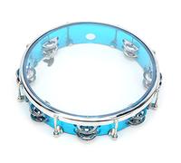 Acouto Tambourine Double Row 10in Percussion Jingles Instrument for Party PerformanceBlue and the Very Bell Ta TambourineHand Jingles InstrumentPercussion JinglesHand (Blue)