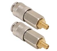 Acouto Tire Inflator Adapter Fitting, High Strength Metal, US Standard Valve, 1/4 Quick Connector, Universal Compact Size, Portable, With Easy Connections, For Various Work Scenarios