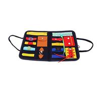 Acouto Toddler Intelligence Development Color Cognition Zipper Sensory Board for Fine Motor Skill Alphabet Colors Appear Cognit Toddler Busy BoardBaby Busy BoardTravel BoardSensory