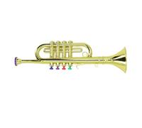 Acouto Toy Saxophone for Kids with 3 Colored Keys 3 Early Education Musical Instruments Toy Trumpet for Toddlers Role Playing Gold Talent Saxophone a Kids Ex ToyToy (Gold)