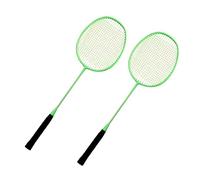 Acouto Training Badminton Racket Shuttlecock Set Physical Education Exercise Sports Equipment Iron Alloy Badminton Racket Kit Iron Frame a Both Durability Lightweight Ensuring (Green)
