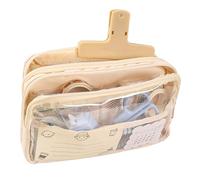 Acouto Transparent Pencil Case 3 Layers Large Capacity Clear Pencil Pouch Portable Multifunctional Cute Bag for Students Allows You The It Ma Transparent CaseTransparent