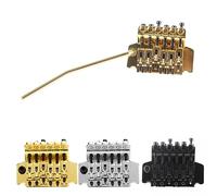 Acouto Tremolo Bridge System Double Rocking Spring Stabilizer Device for Electric GuitarBlack and Bridge In Down T Tremolo SystemGuitar SystemGuitar Spring (Gold)