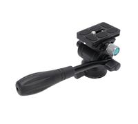 Acouto Tripod Tripod Head, 360 Degree Rotation, 11 Lbs Load Capacity, Arrow Storage Case Plate, Aluminum Alloy Professional Fluid Video Fluid Head