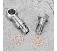Acouto Turbo Oil Feed Screw/Fastener Kit M10X1.5Mm 4An1.8MM Restrictor TD04／05 TF035JM TD05H for VF30 VF38 Oil 1 8mm/0 07in IHI VF35 and Prevent Fit Turbo Feed BoltTurbo Screw/Fastener