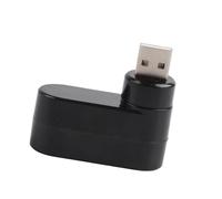 Acouto Turning Splitter USB-HUB 3-port Adapter Slim Design for PC Notebook Laptop for Working From Home (Black)