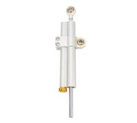 Acouto Universal Motorcycle Steering Damper Stabilizer, Stability Enhancer, Speed Sensing Damping System, for Bikes Above, 6061 Aluminum Alloy (Silver)