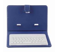 Acouto Universal Wireless Keyboard Case Stand for IOS Phones, Light Weight Detachable Magnetic Cover, Hands Free Watching Movies (Blue)