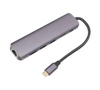 Acouto USB C Hub 7 in 4K 1Gbps Ethernet 100W PD 2 USB3.0 Port USB to High Definition Multimedia Interface Multiport Adapter C Hub7 in Hub7 in HubUSB SplitterUSB Hub for