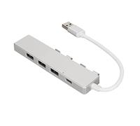 Acouto USB Hub High Speed 1xUSB3.0 Port 3xUSB2.0 Ports 1xUSB C Power Port USB3.0 4 Ports Hub USB Multiport Adapter Grey Powered with 1 and This USB3 0 Expandable (Silver)