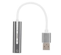 Acouto USB Sound Card Aluminium Alloy External Computer Card for Computer Systems 7 Stereo Restore the USB Into Sound CardExternal CardSound CardAluminium Alloy