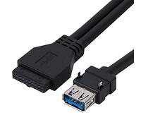 Acouto USB3.0 19/20PIN Desktop Front Motherboard Panel Mount Cable with Fixed Feet Connectors Excellent with High USB3.0 CableUSB Mount CableUSB3.0 Panel CableMotherboard .0 (#2)