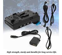 Acouto V Mount Battery Plate Adapter, E18 Full Decode Camera Battery with 15mm Dual Hole Rod Clamp for 750D 760D 800D M3 Camera, Eight DIY Interfaces, DC5V 7.2 V 12V 15V Output