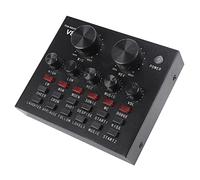 Acouto V8 Multifunctional Live Sound Card with an Intelligent Volume Adjustment, Aluminum Material, Service Life of the Long Battery Life, Ideal for Music Lovers and Content Manufacturers