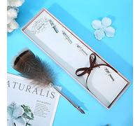 Acouto Vintage Feather Pen Set with 5 Engraving Nibs for Writing Calligraphy Business Gift Student Gift Pen Box (2)