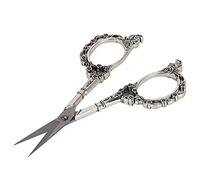 Acouto Vintage Scissors Flower Pattern Needlework Cutting DIY Sewing CraftsSilver Treatment for and Qu Sewing ScissorsStainless Steel ScissorsClassical ScissorsEmbroidery ScissorsCross (Silver)