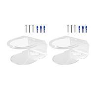 Acouto Wall Mount Router Holder, Transparent PMMA Shelf for Deco X20 Deco X60, Keeps Desk Organized, Easy Installation for Home Office (2 Packs)