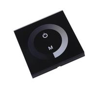 Acouto Wall-Mounted Touch Panel Dimmer Switch for 12V and 24V LED Lights with Adjustable Brightness and Compatibility for Home and Campervan Use (Black)