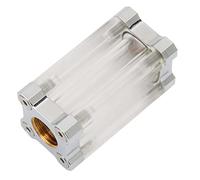 Acouto Water Cooling System Filter 40 Mesh Single Sided Filter Computer Water Cooling System Brass Acrylic G1/4 Thread Liquid Silver Is and Material Function High Premium (Silver)