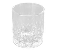 Acouto Whiskey Glasses, 300ml Old Fashioned Glass Mug Engraved Surfaces Cocktail Tumblers Lightweight Rocks Glass Cup for Home Restaurant Bar Cafe