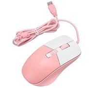 Acouto Wired Ergonomic Streamlined Cool RGB Optical Sensor Gaming Mechanical for White Anti-slip and Anti-fingerprint It Is and Grease Ensu and G (Pinkwhite)